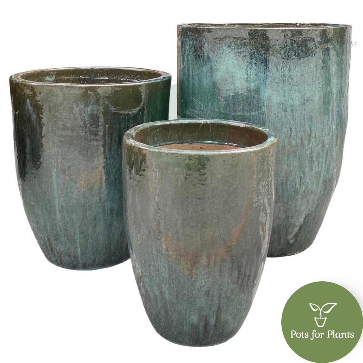 Green Barrel Vietnam Clay Ceramic Pot Pots For Plants