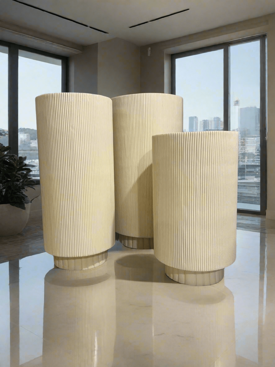 Fluted Fiberglass Planters - Pots For Plants