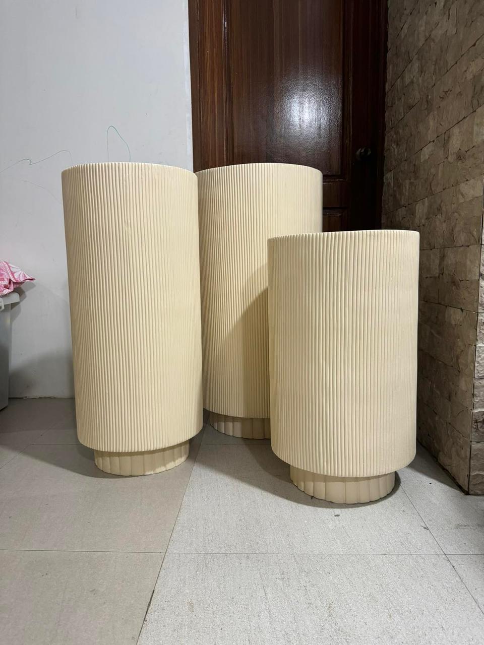 Fluted Fiberglass Planters - Pots For Plants