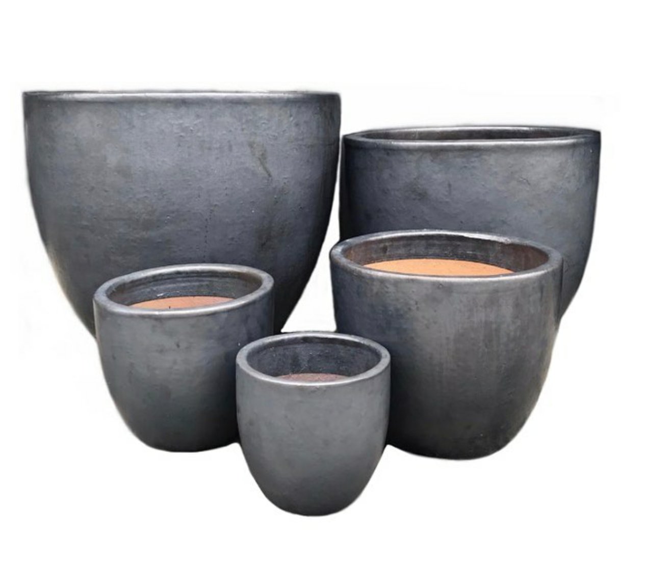 Matte Black Vietnam Ceramic Pot - Pots For Plants