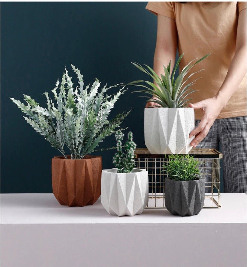 Concrete geometric Planter – Pots For Plants