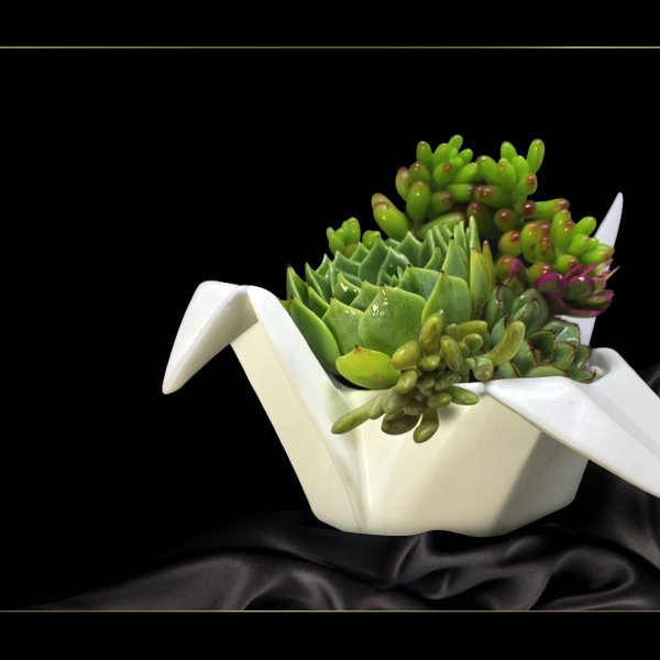 Origami Bone China Crane - Pots For Plants